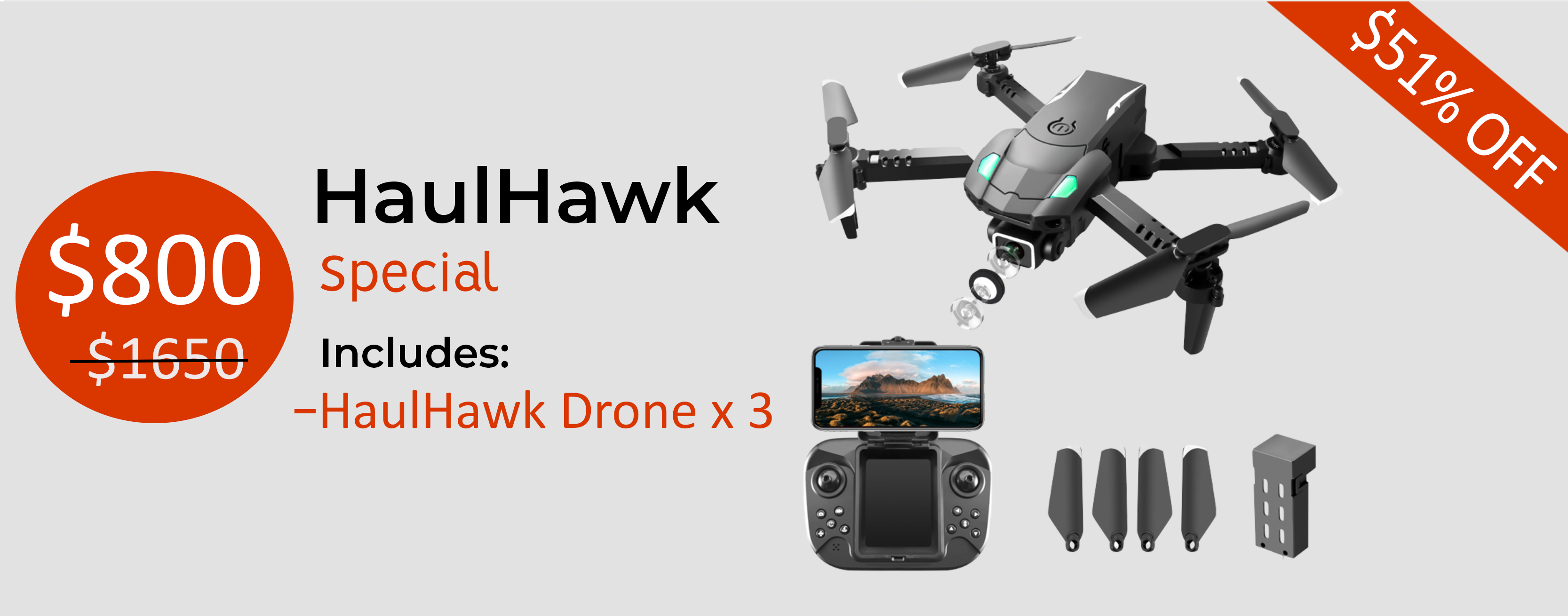 HaulHawk Drone Camera x 3
